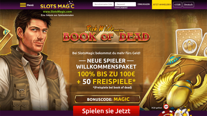 slots-magic-bonus: zahle 50€ ein und spiele mit 100€